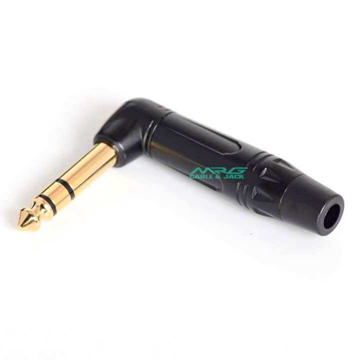 Jack hàn 6ly  Stereo bẻ góc , jack 6.5mm vuông góc