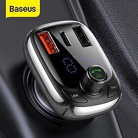 Tẩu sạc ô tô Baseus S13 sạc nhanh QC 4.0 , PD 36W Max cho điện thoại , Bluetooth 5.0 tích hợp FM, khe đọc thẻ nhớ TF SD,USB x2