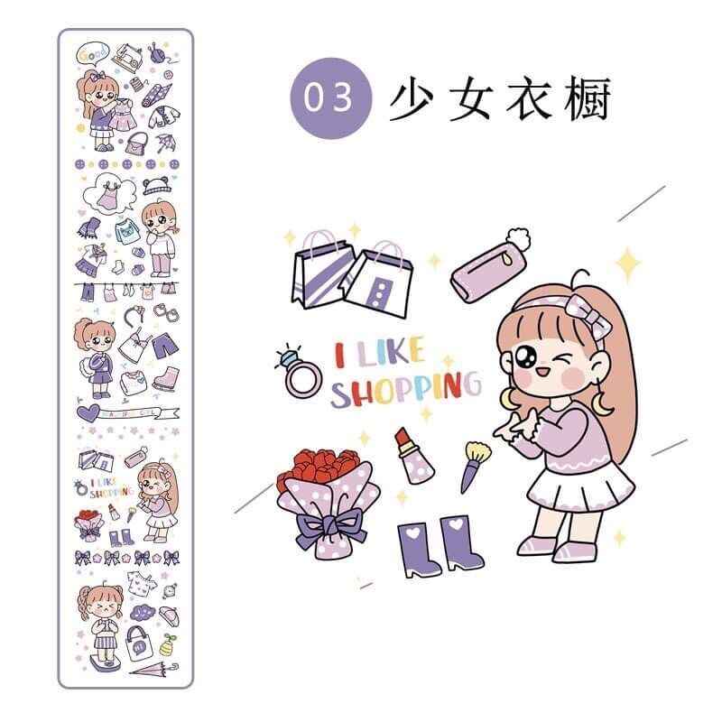 Miếng Dán Sticker Hình Cô Gái Cực Yêu
