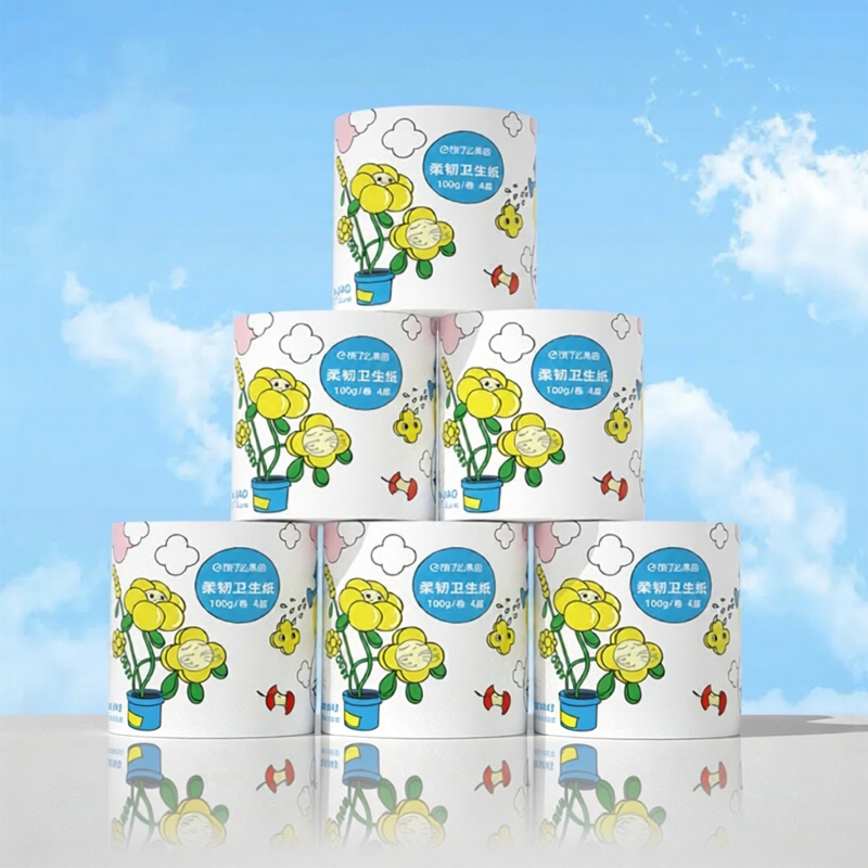 6 Rol Papier Toilette Xám Bản Gốc Bằng Sáp Tre Có Trục Cuộn Giấy Toilett Papier Toilette