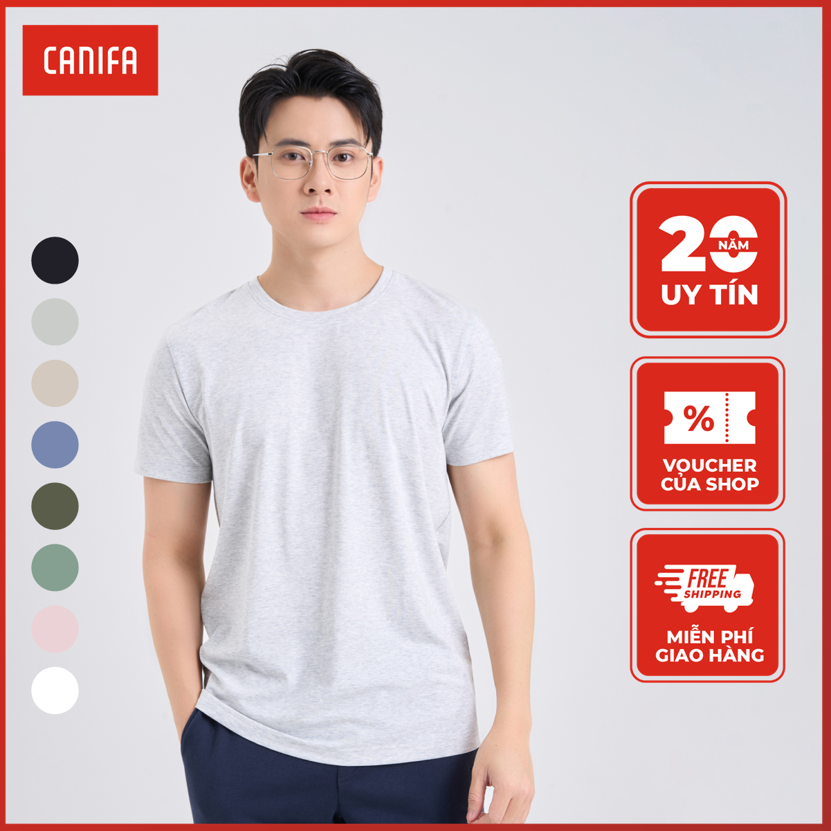   25-29.12 GIẢM TỚI 50%  Áo phông nam CANIFA 8TS25A002 