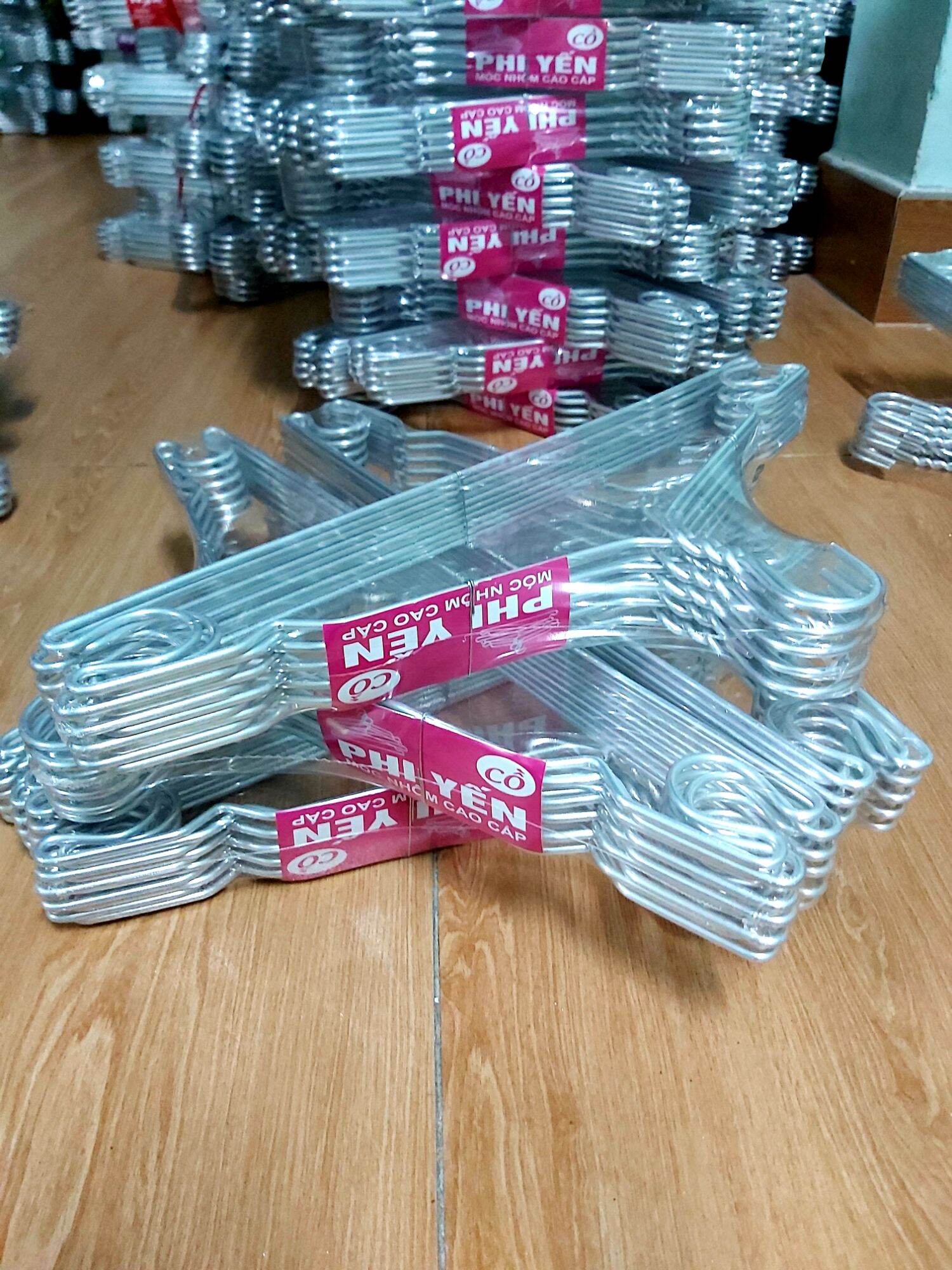 Combo 100 hoặc 50 móc treo nhôm người lớn loại cồ dày , phơi quần jean , áo khoác