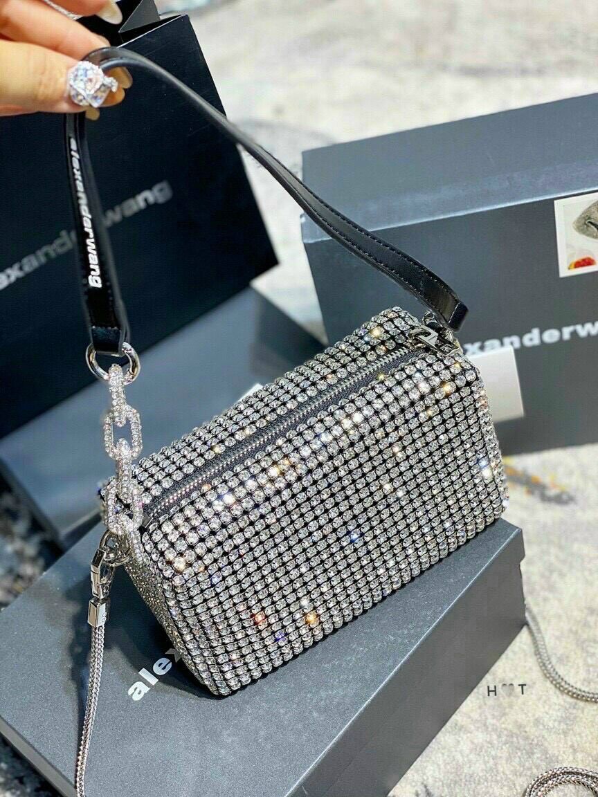 Túi Wabg đính đá xuất Fullbox (Size 19cm)