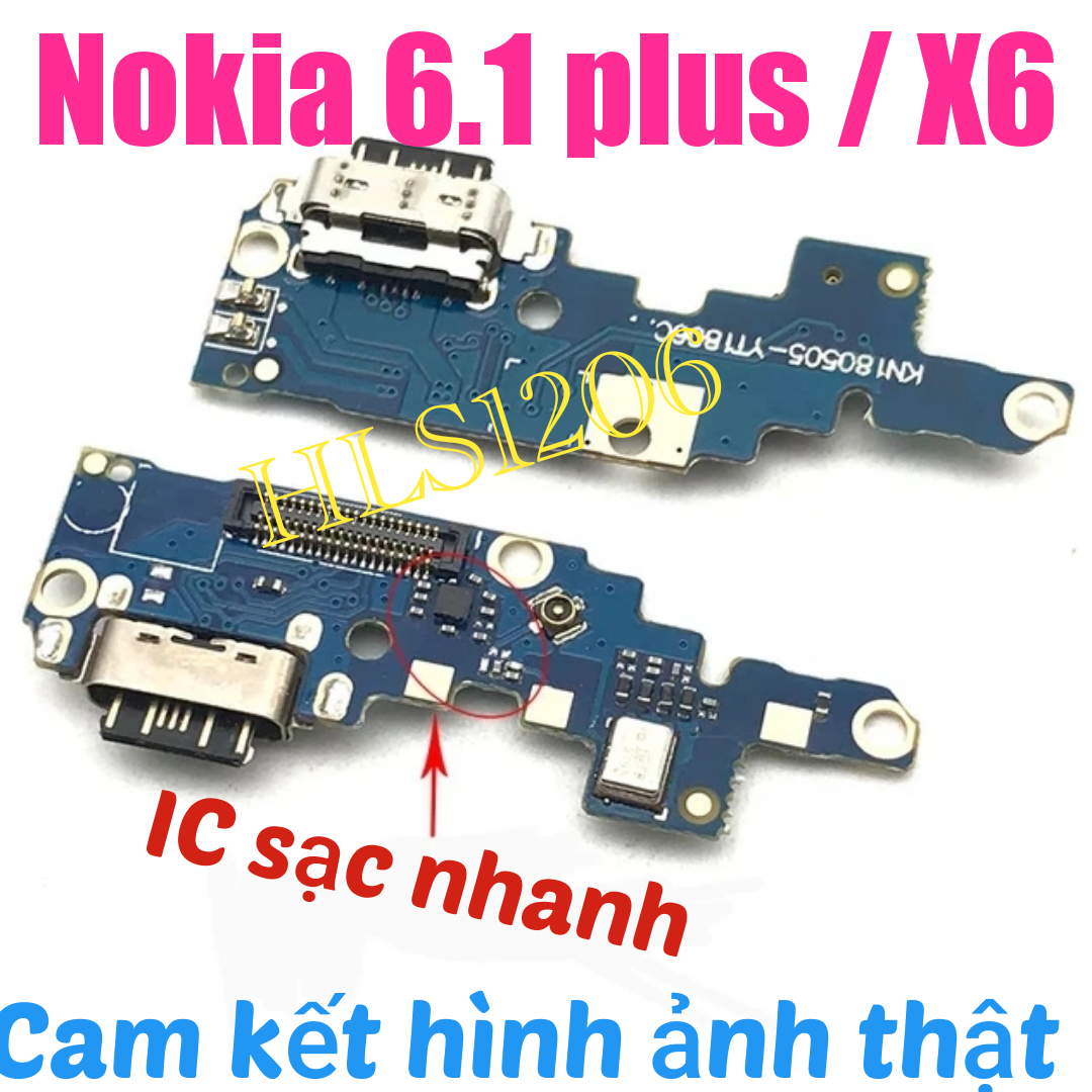 Cụm chân sạc nokia 6.1 plus x6 zin new cho ae thợ