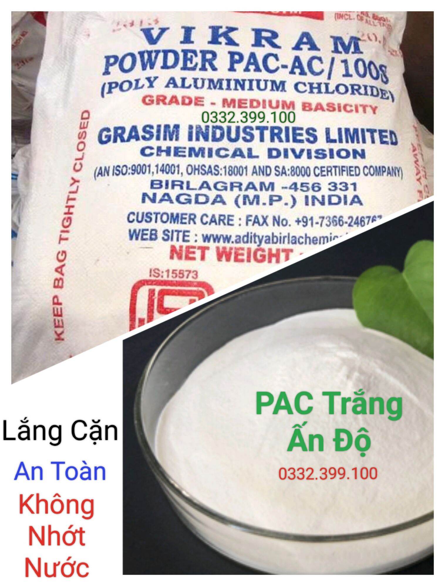 1kg Hóa Chất PAC xử lý nước ,trợ lắng gom chất lơ lững