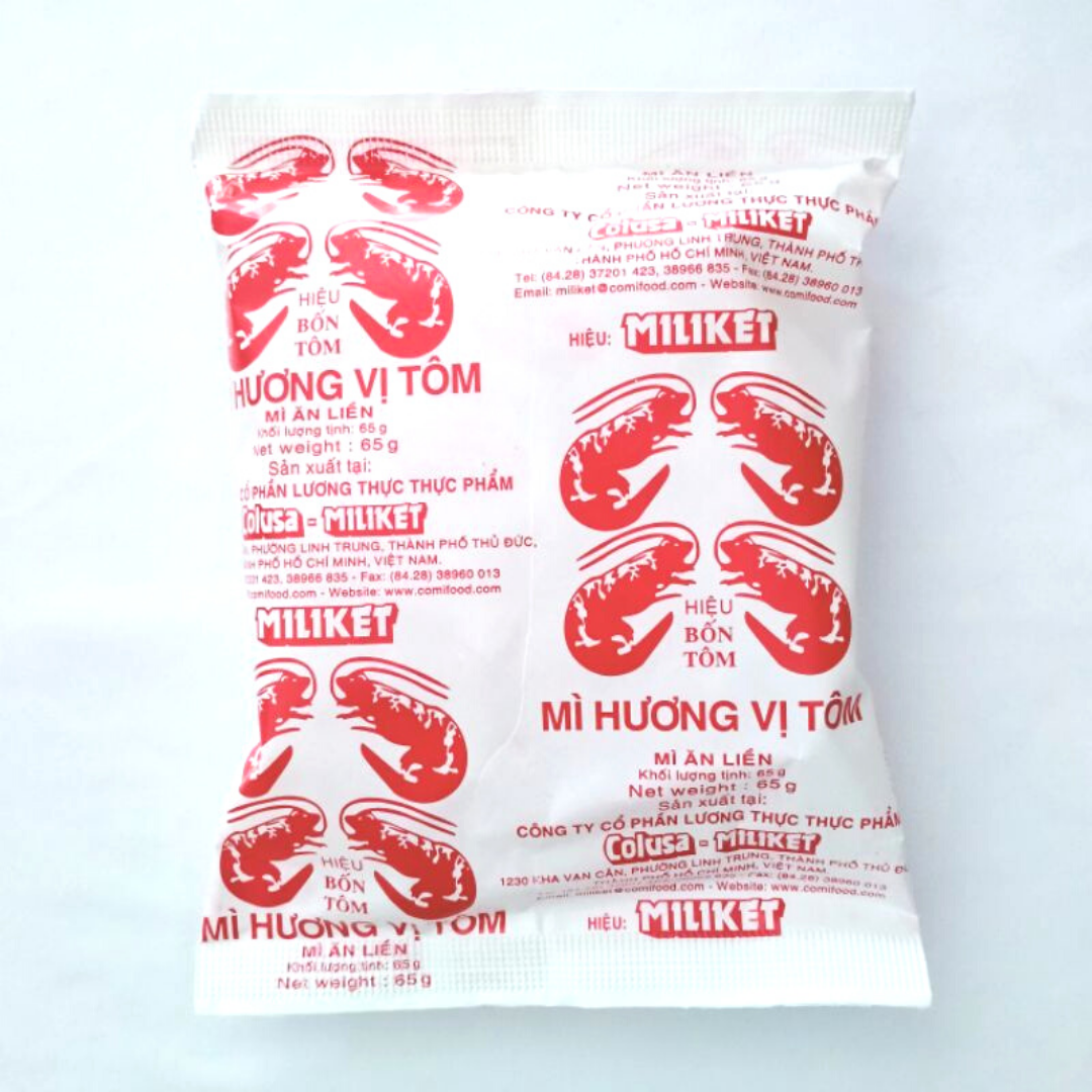 Mì ăn liền giấy trắng ăn liền Miliket 65 gam