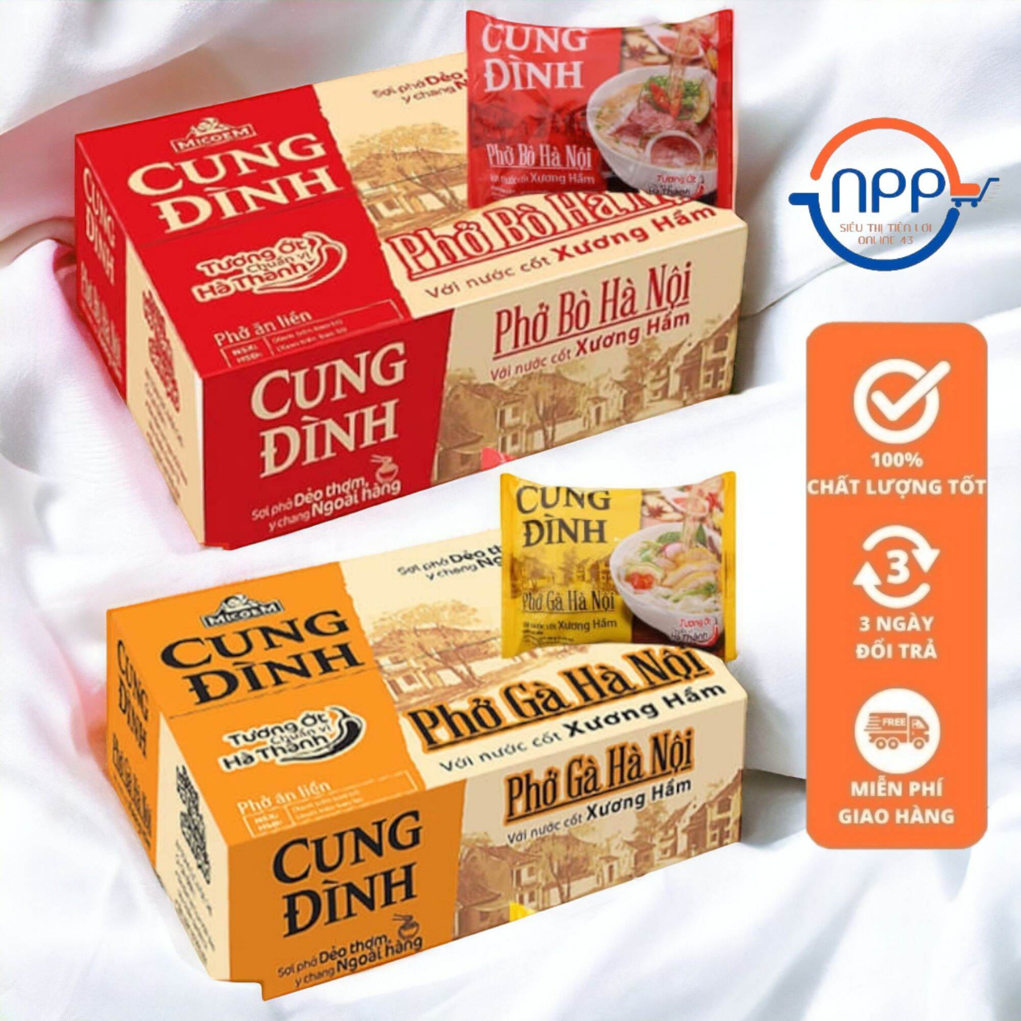 Phở Cung Đình Bò Gà Gói 68g thùng 30 gói