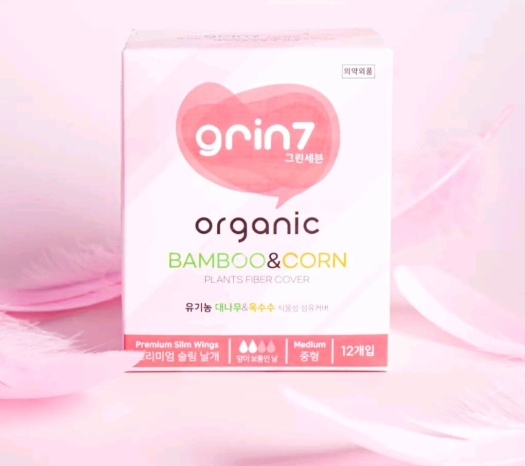 Băng vệ sinh siêu mỏng cánh Grin 7 Hàn Quốc organic. Date 9 23