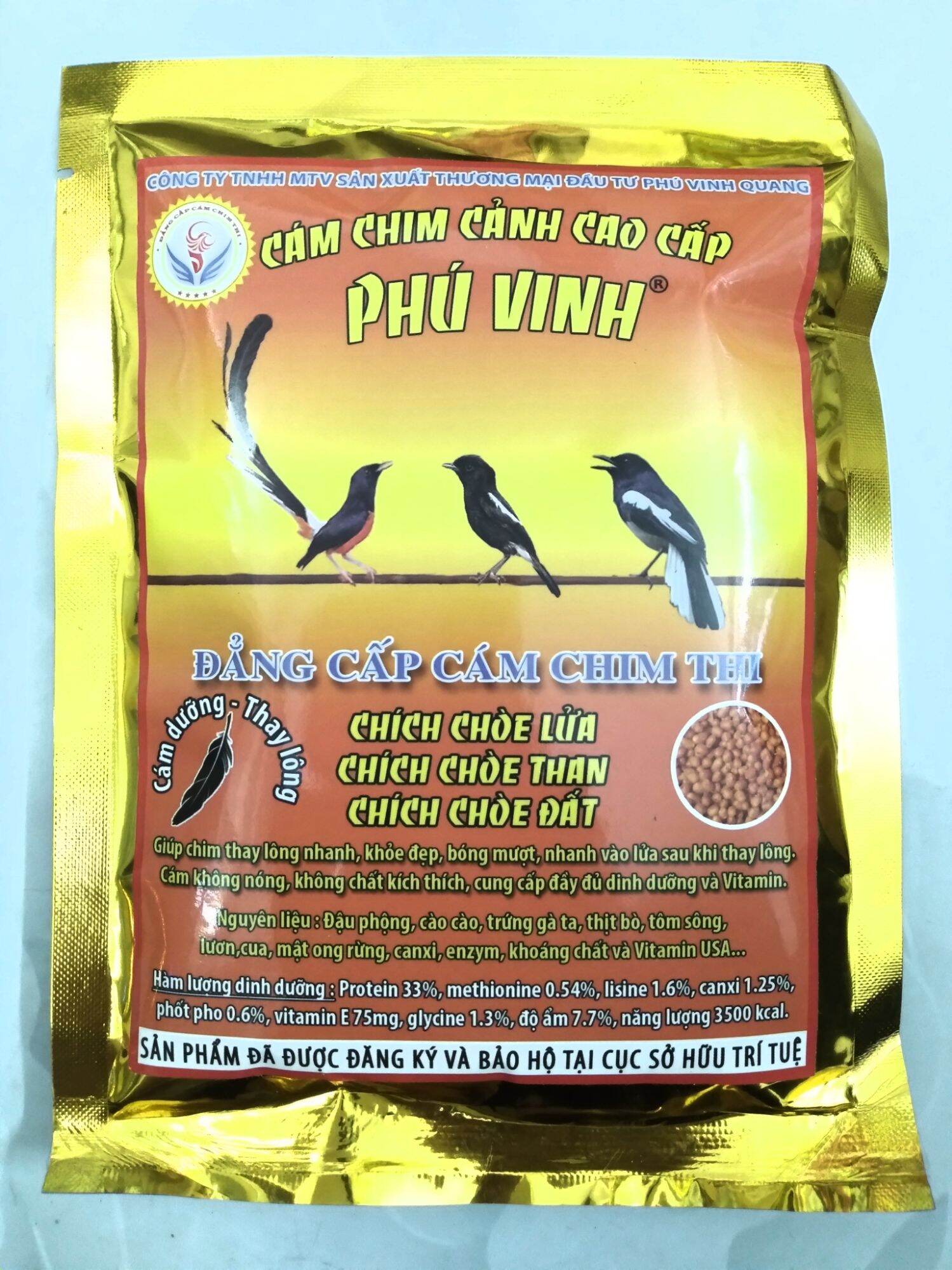 Cám cho chích chòe lửa, chòe than,chòe đất Phú Vinh 200g