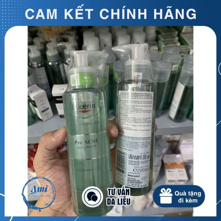 Sữa rửa mặt giảm nhờn ngừa mụn Eucerin Pro ACNE Solution Cleansing Gel 200ML