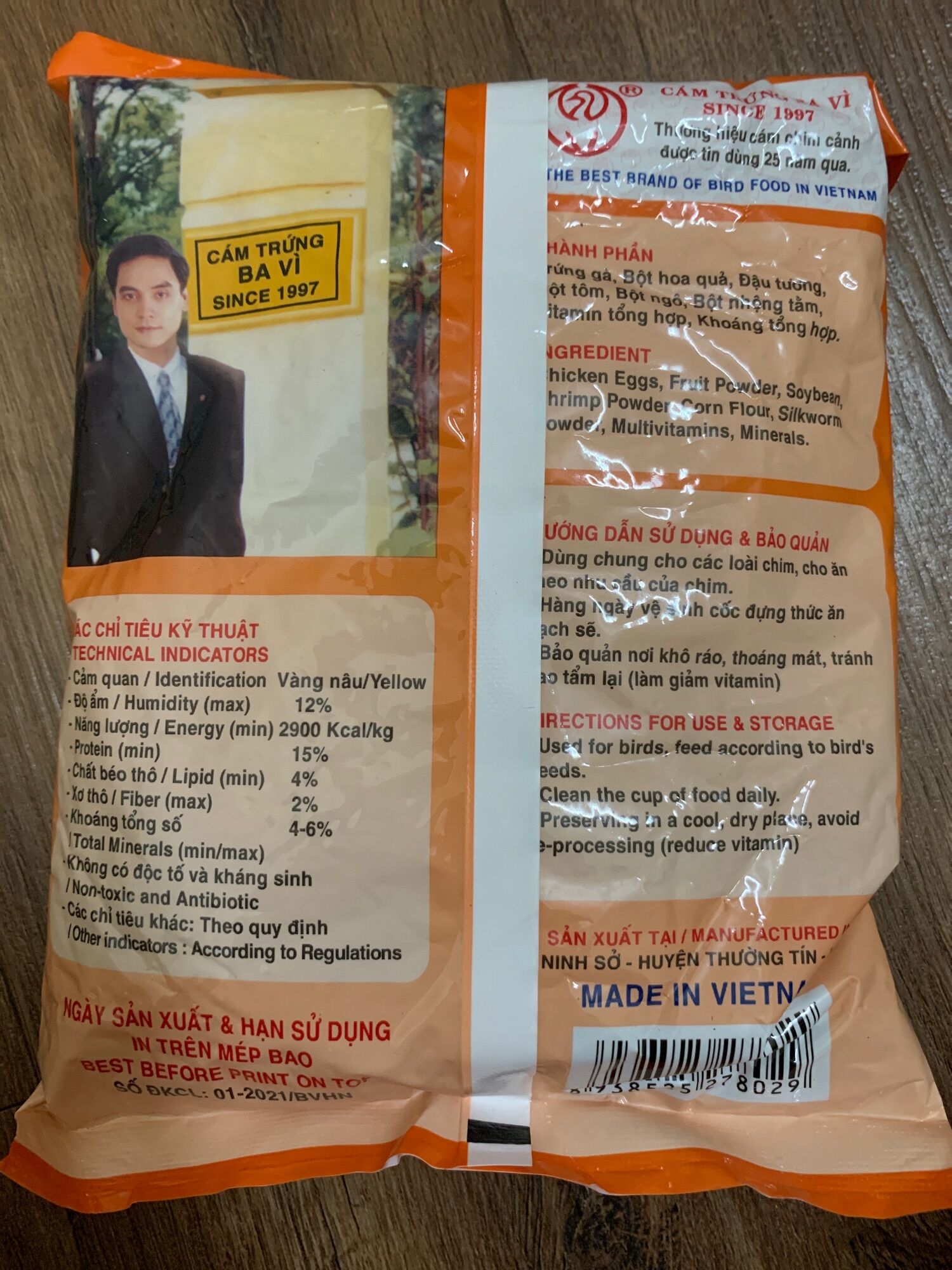 Thức ăn cho chim ăn cám Ba Vì-500g