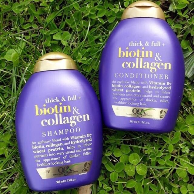 [Hcm]Bộ Đôi Combo Gội Xả Biotin &Collagen Ogx Ngăn Tụng Tóc 385Ml Của Mỹ - Cam Kết Chuẩn