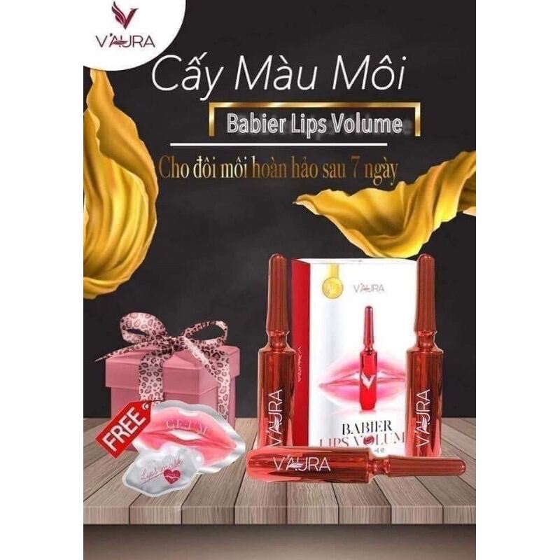 [Chính Hãng]Tinh Chất Cấy Môi Vaura Babier Lips Volume Mờ Thâm Làm Hồng Môi Sau 7 Ngày