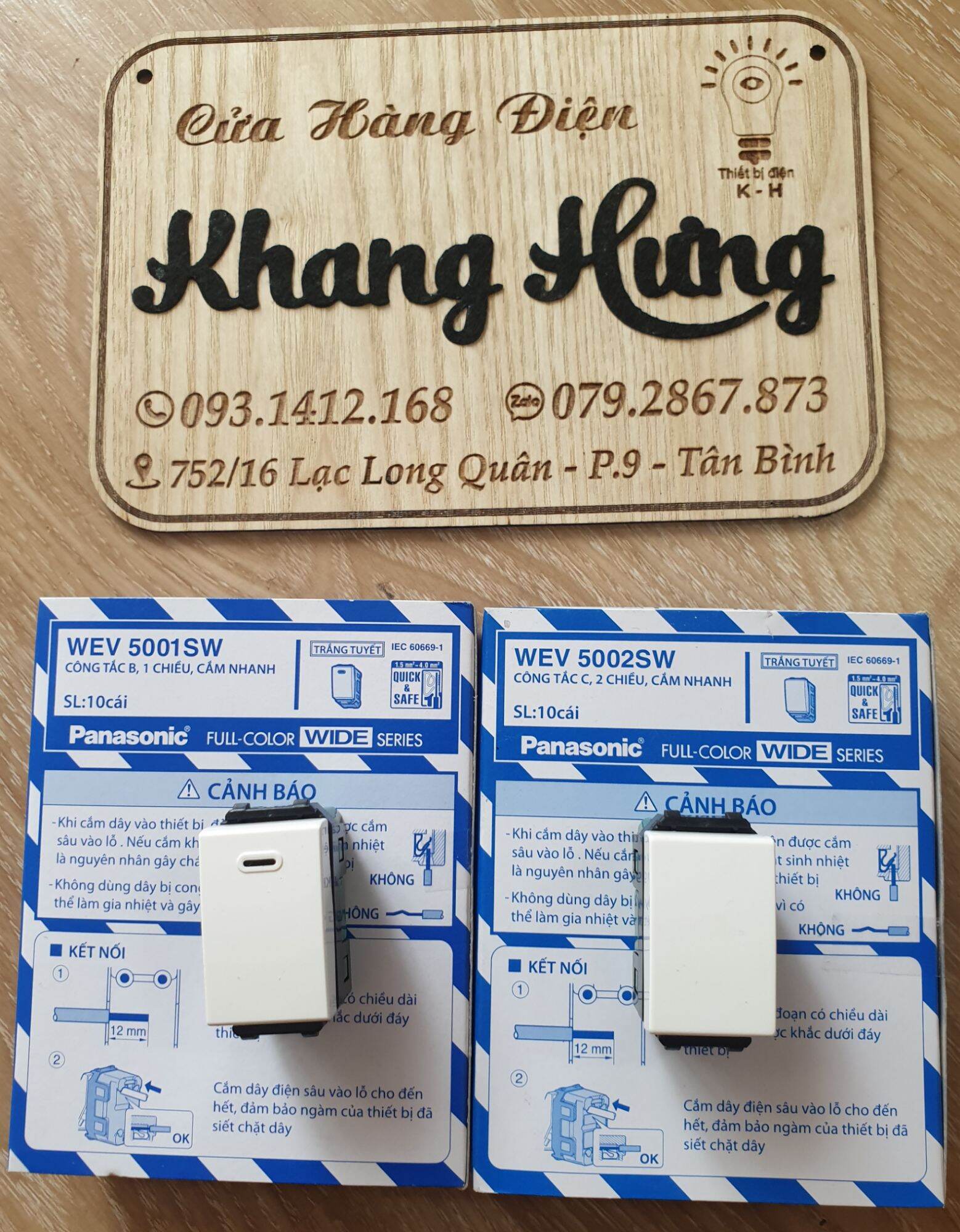 [ PANA ] Công tắc 1 chiều, 2 chiều Panasonic Wide WEV5001SW , WEV5002SW (1 Hạt)