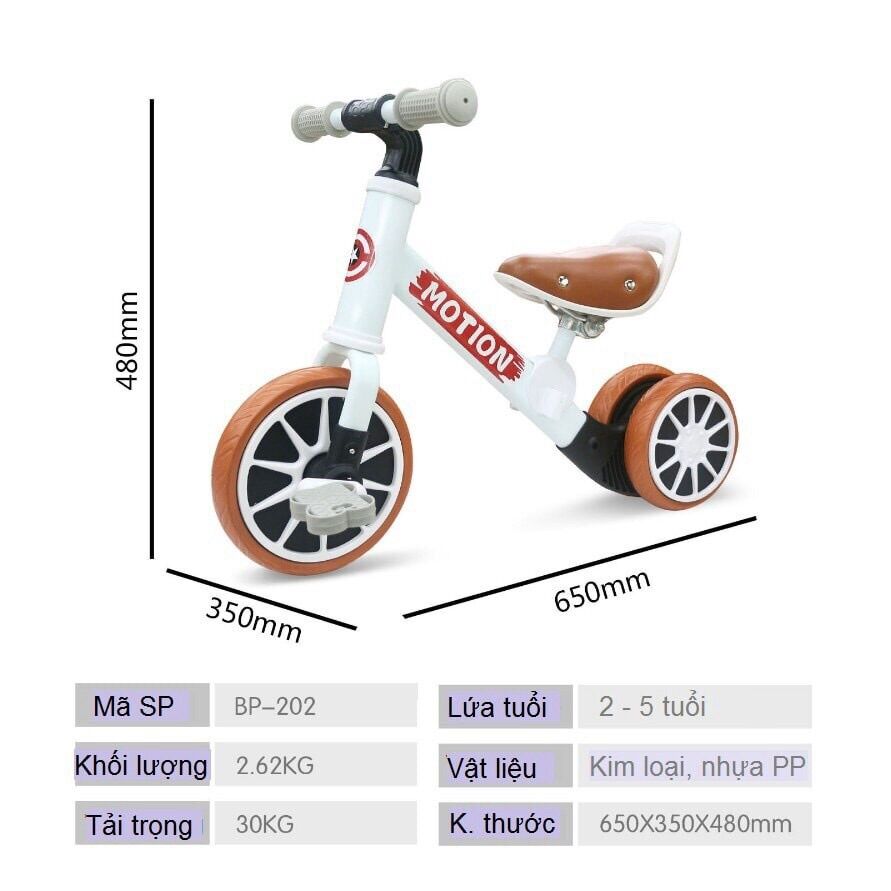 Xe đạp 3 bánh kiêm chòi chân cho bé