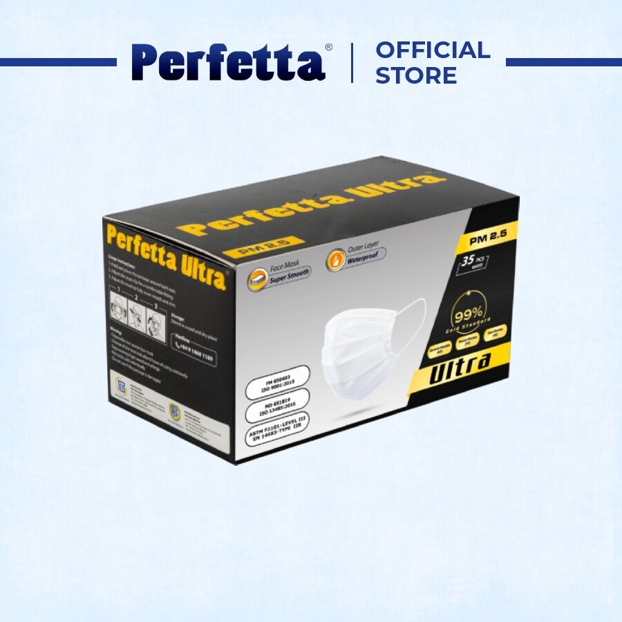 [Bịch 10 cái]Khẩu trang kháng khuẩn Perfetta Ultra 4 lớp