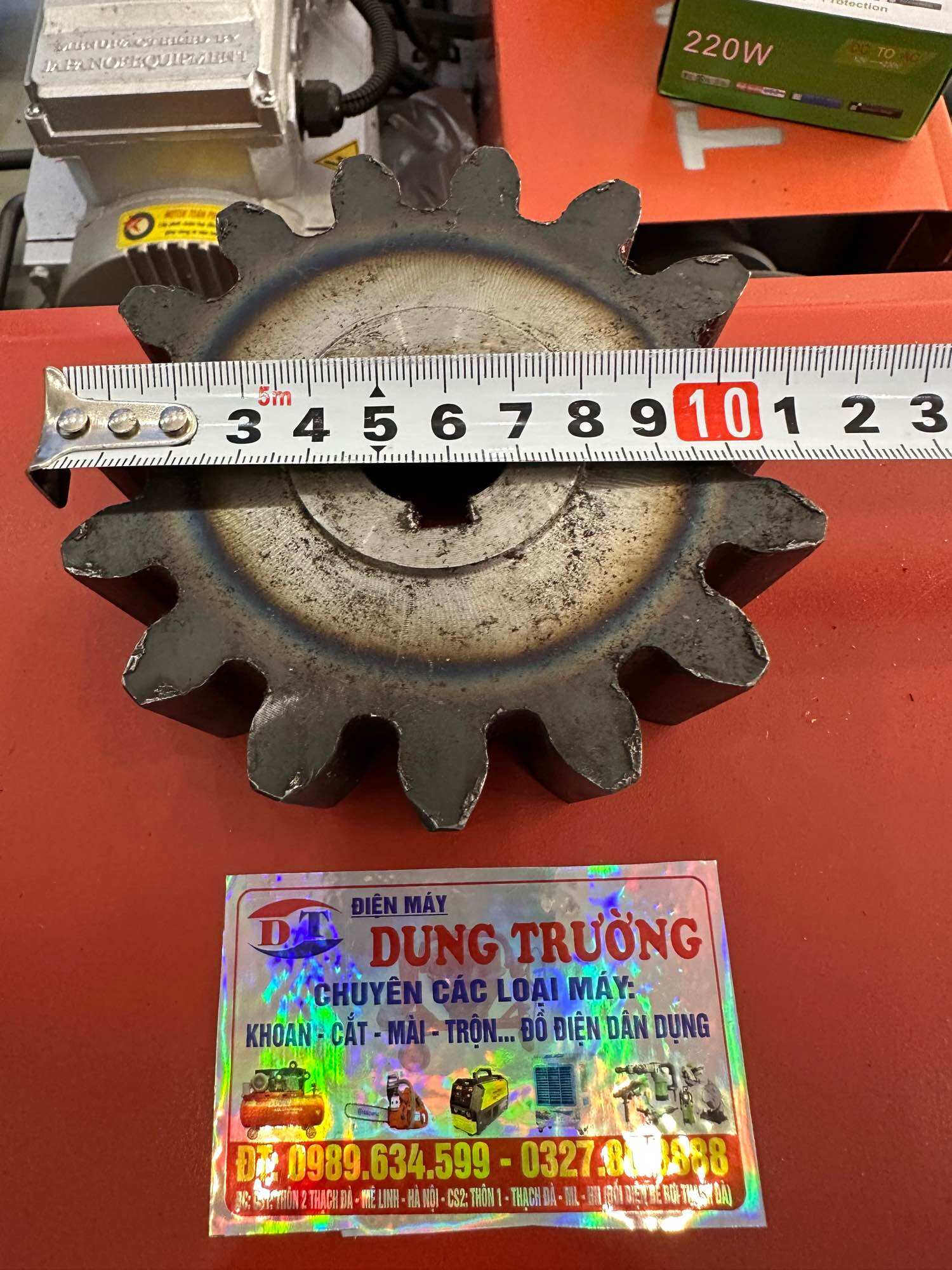Bánh Răng Côn Máy Trộn 15 răng trục 2,3mm