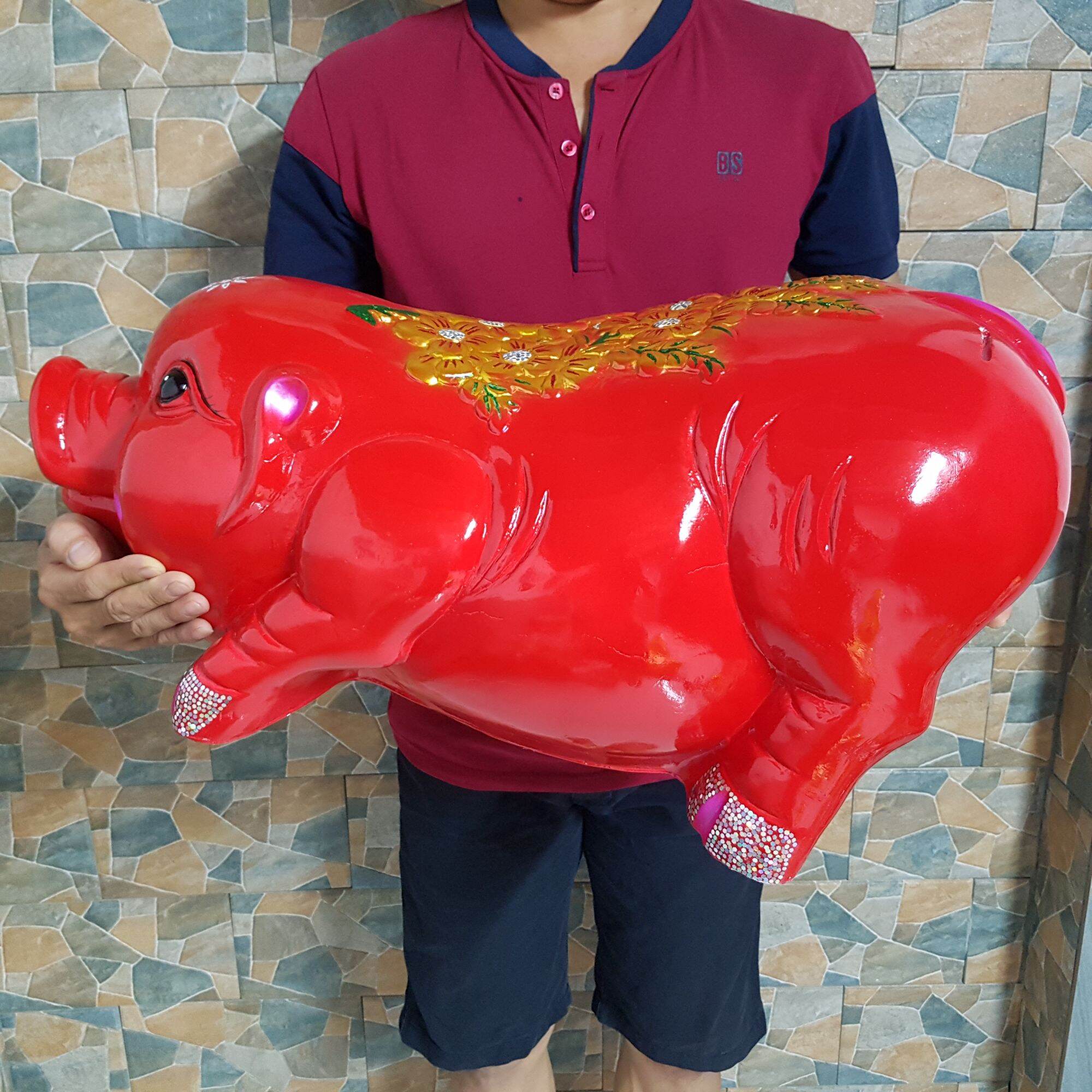 Lợn đất to khổng lồ hoa nổi cực đẹp