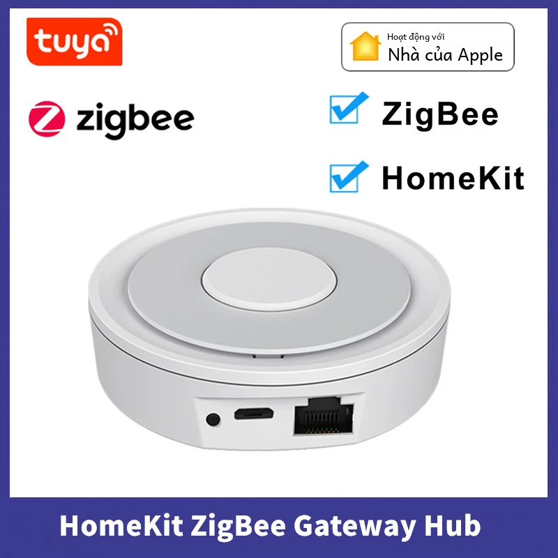 Tuya Smart Zigbee Hub Gateway Bộ điều khiển từ xa không dây Tương thích với Apple Homekit và ứng dụng Smart Life Sẵn sàng đi