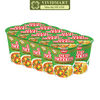 [SET 10 LY] - NISSIN - Mì ly Cup Noodles 4 vị: Hải sản Nhật Bản Thái Tom Yum Cua sốt cay Singapore Sườn chanh Thái Lan (67g-74g/ly)