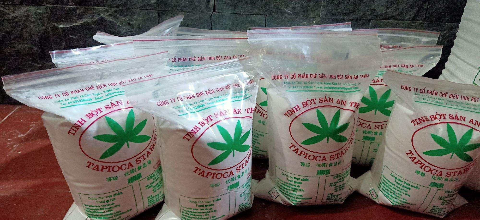 Tinh bột sắn( tinh bột khoai mì): 2kg làm bánh lọc, nấu chè, nấu cháo bánh canh...