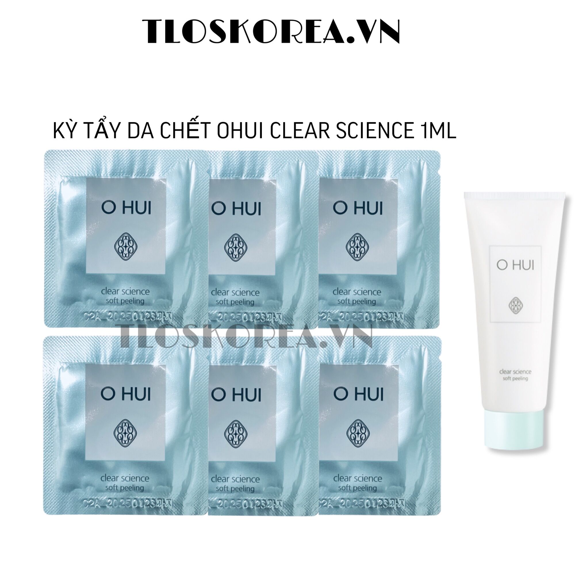 20 gói Ohui tẩy tế bào da chết làm sáng da Ohui clear science peeling 1ml tloskorea cũ