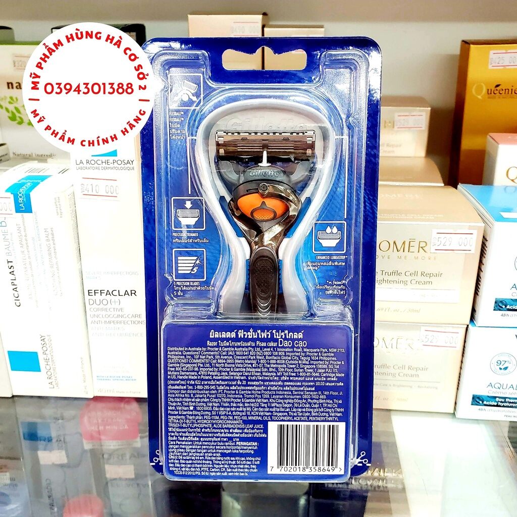 Bàn cạo râu Gillette Fusion Proglide 5, dao cạo râu 5 lưỡi cao cấp
