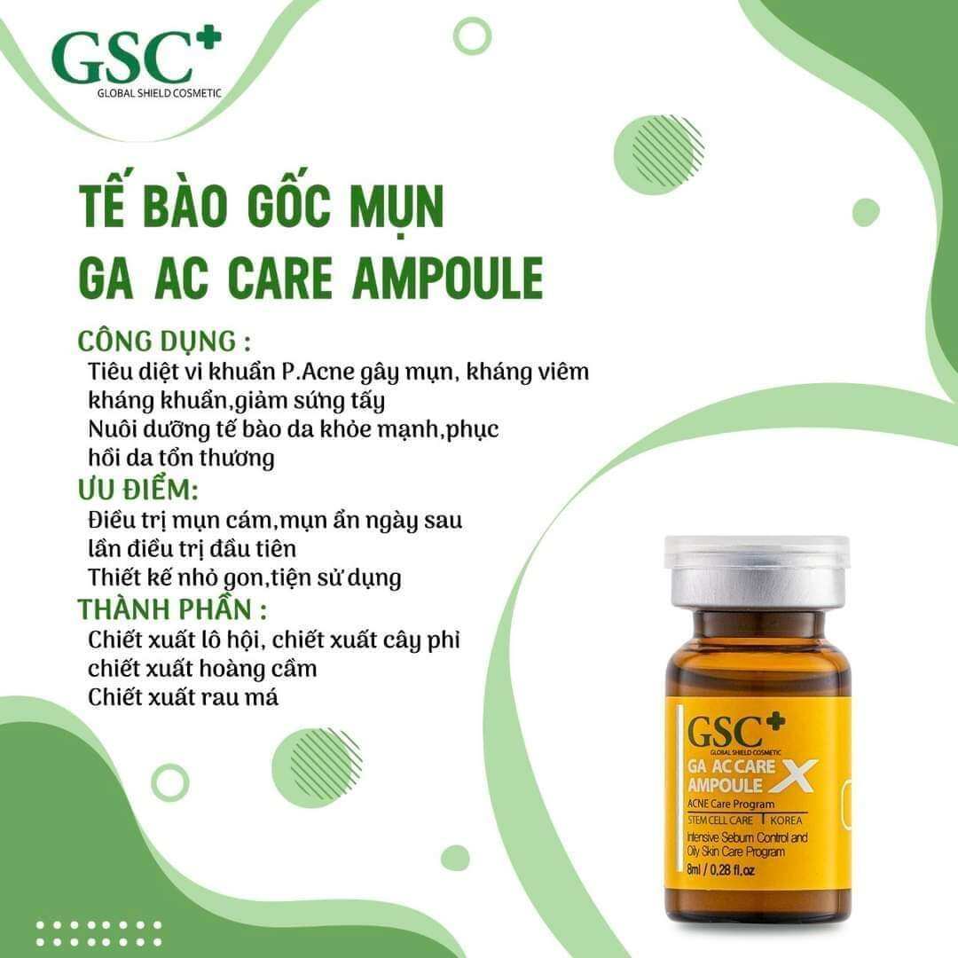 Tế bào gốc hỗ trợ trị mụn GSC (GA AC Care Ampoule)