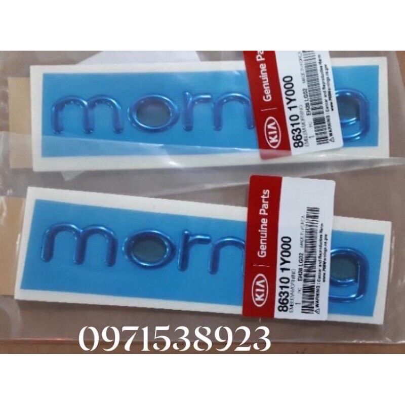 Logo chữ nổi dán đuôi xe kia morning xịn chính hãng 863201y000