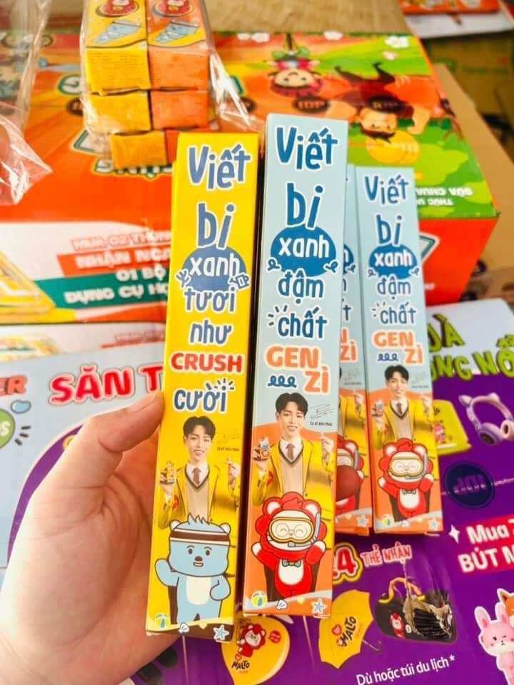 combo 6 bút bi xanh malto