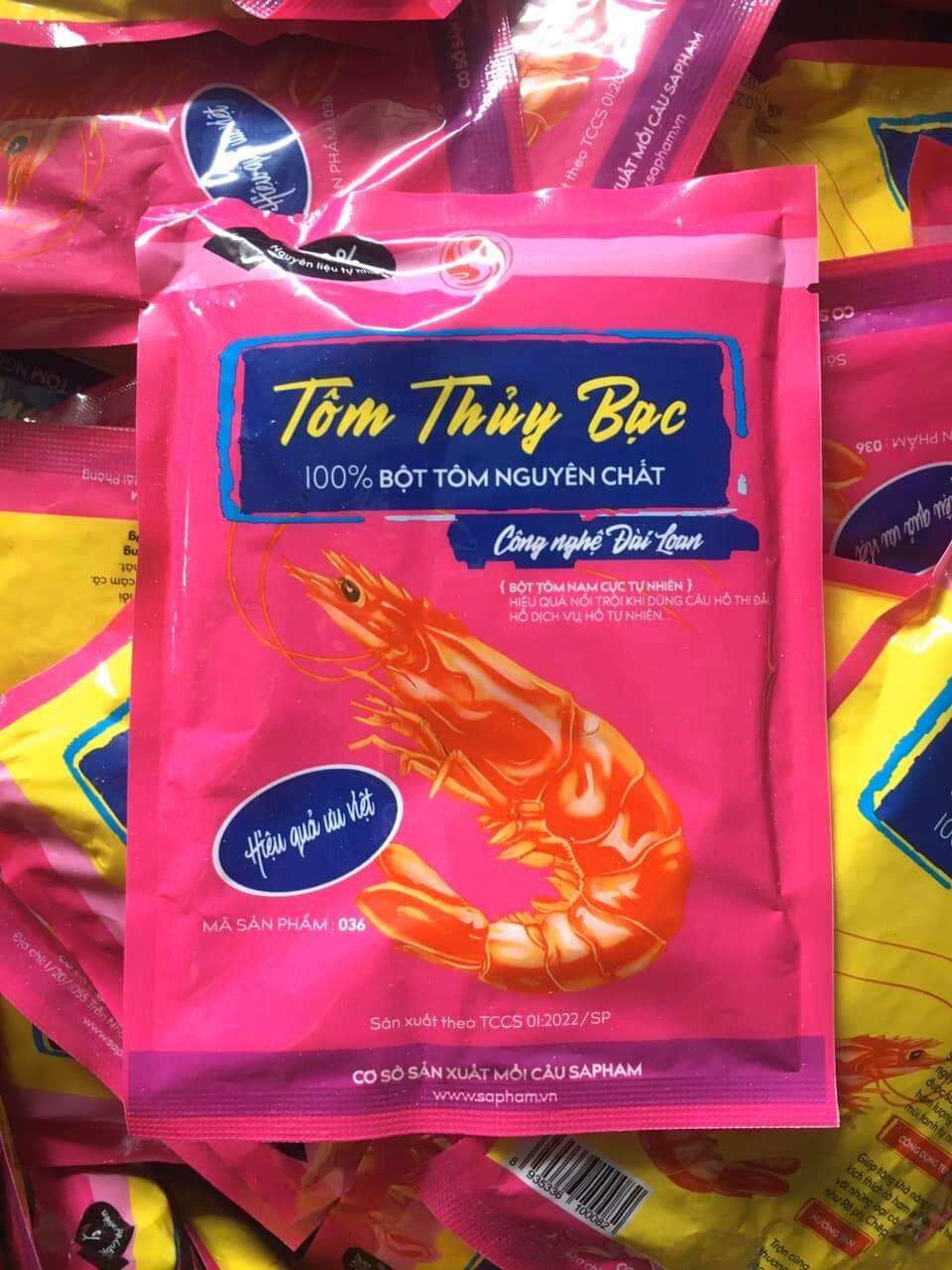 Tôm thủy bạc , mồi câu cá rô phi