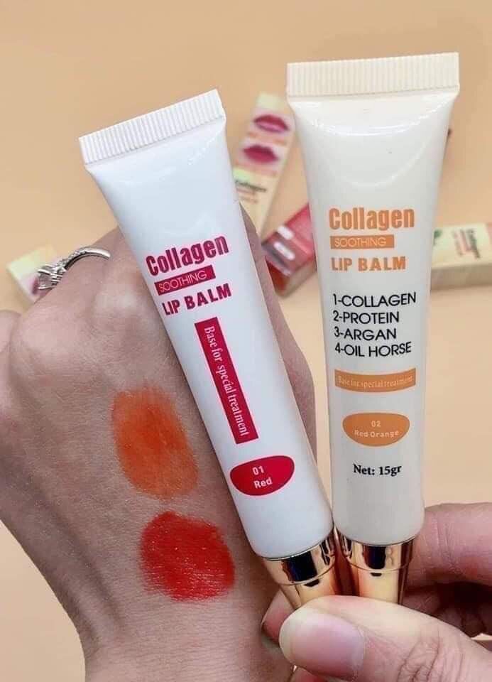 Dưỡng môi sau phun xăm Collagen, kích màu môi