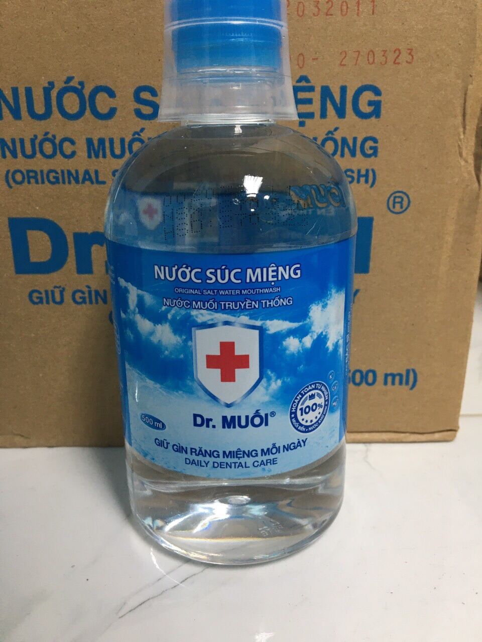 Combo 1 thùng nước súc miệng DR Muối 500ml