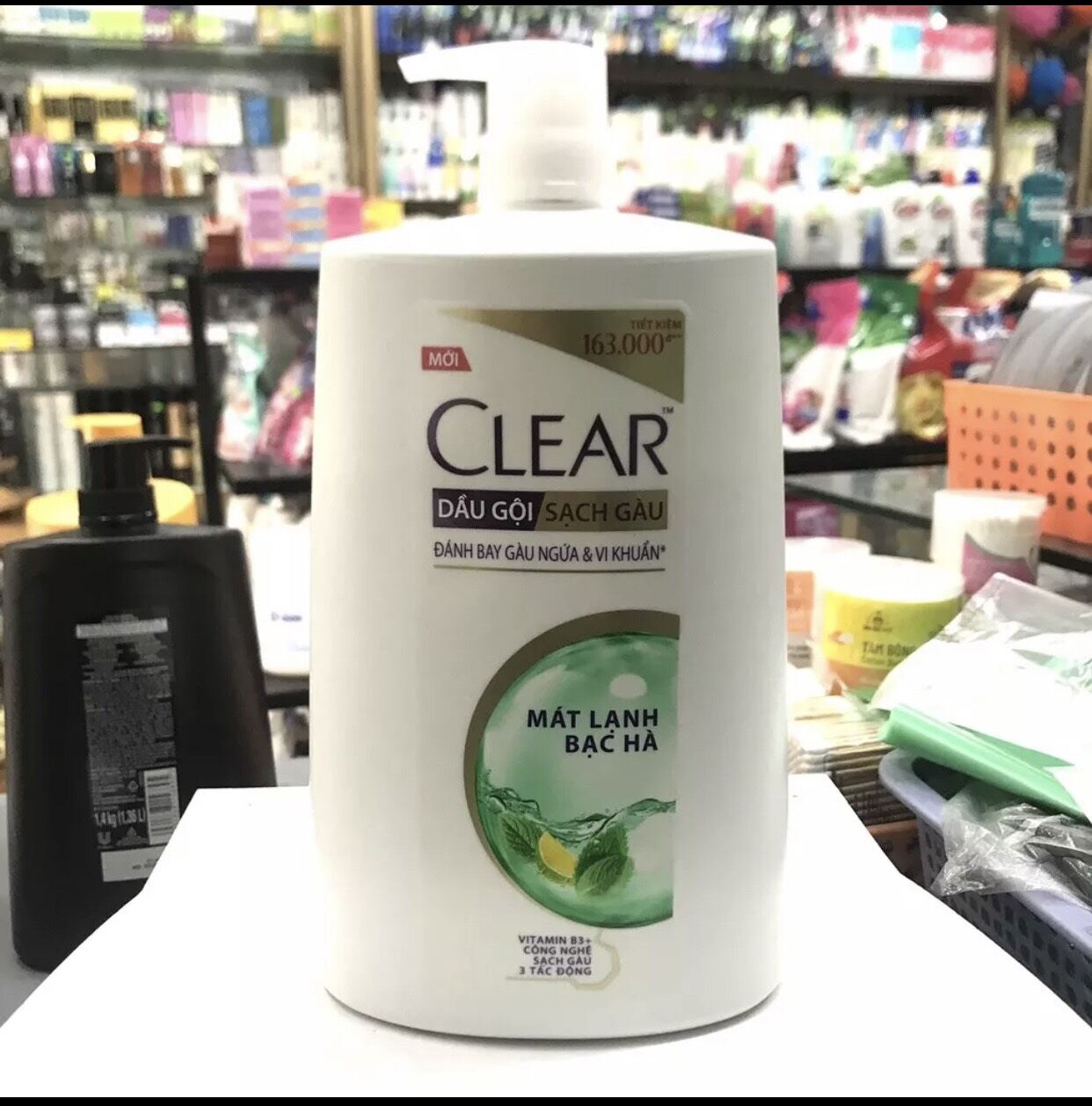 Dầu gội clear bạc hà chai 1kg4 to