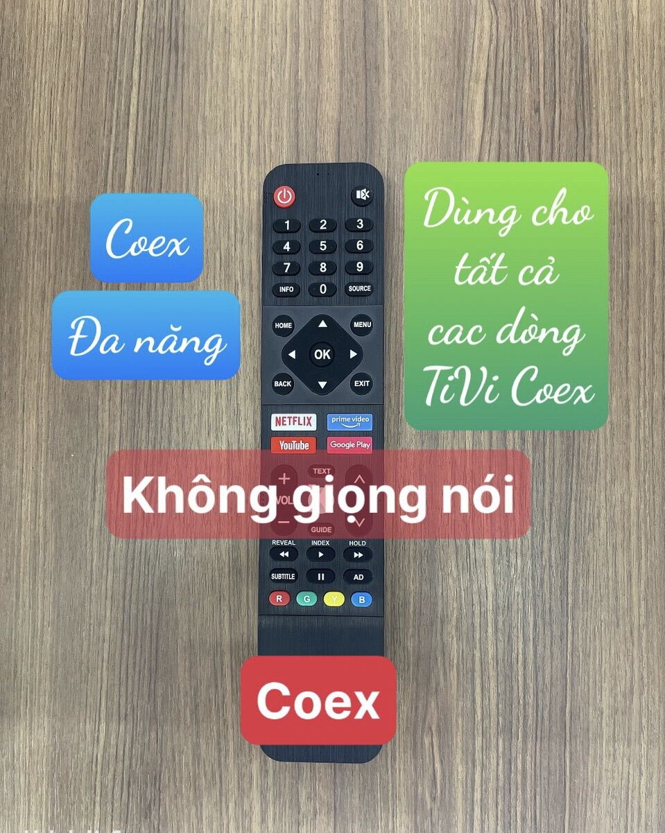 Điều khiển Tivi Coex không giọng nói đa năng