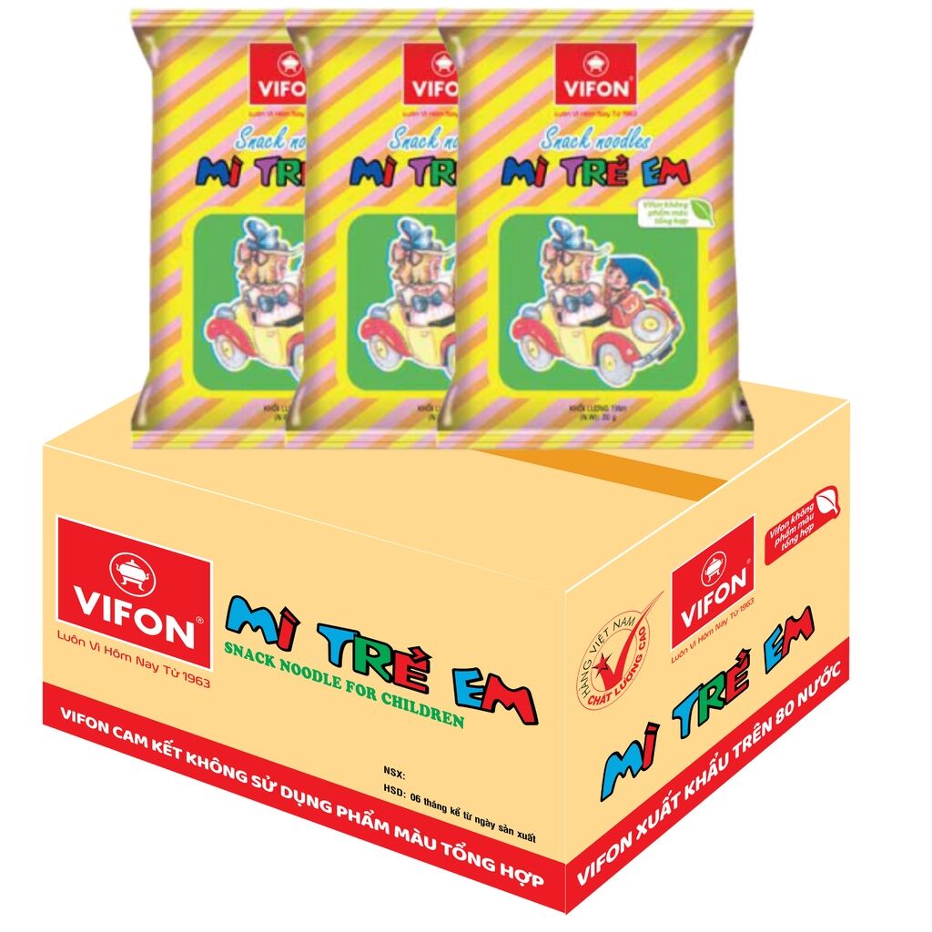Thùng 200 gói mì trẻ em Vifon