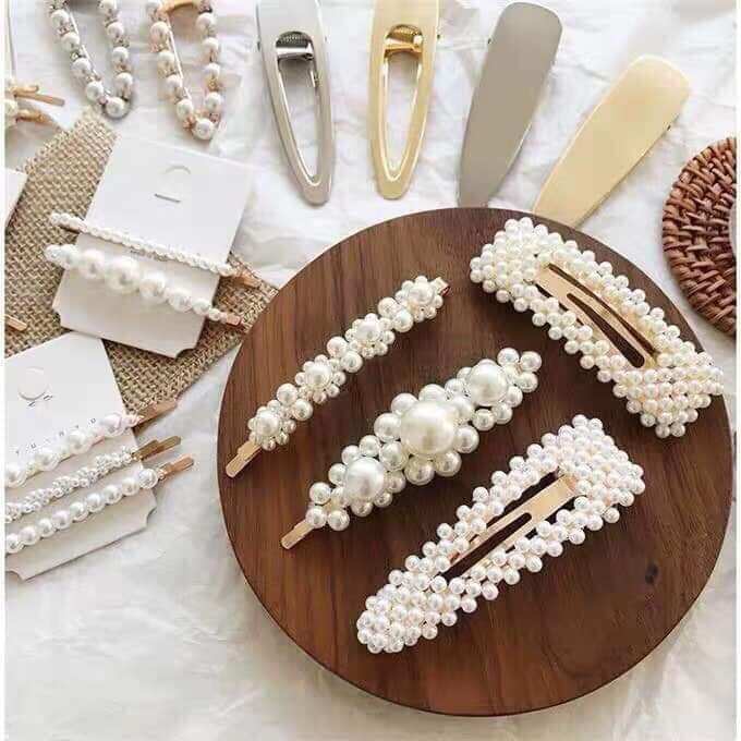 Kẹp tóc đính hạt cao cấp ( ngẩu nhiên 1 cái)