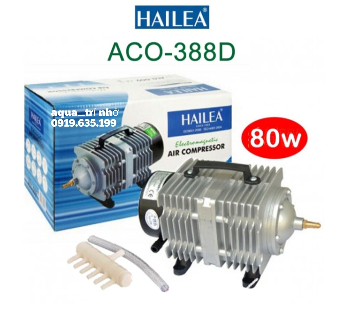 Combo máy bơm oxy hailea aco-388d +dây sủi+quả sủi đầy đủ khớp với các vòi