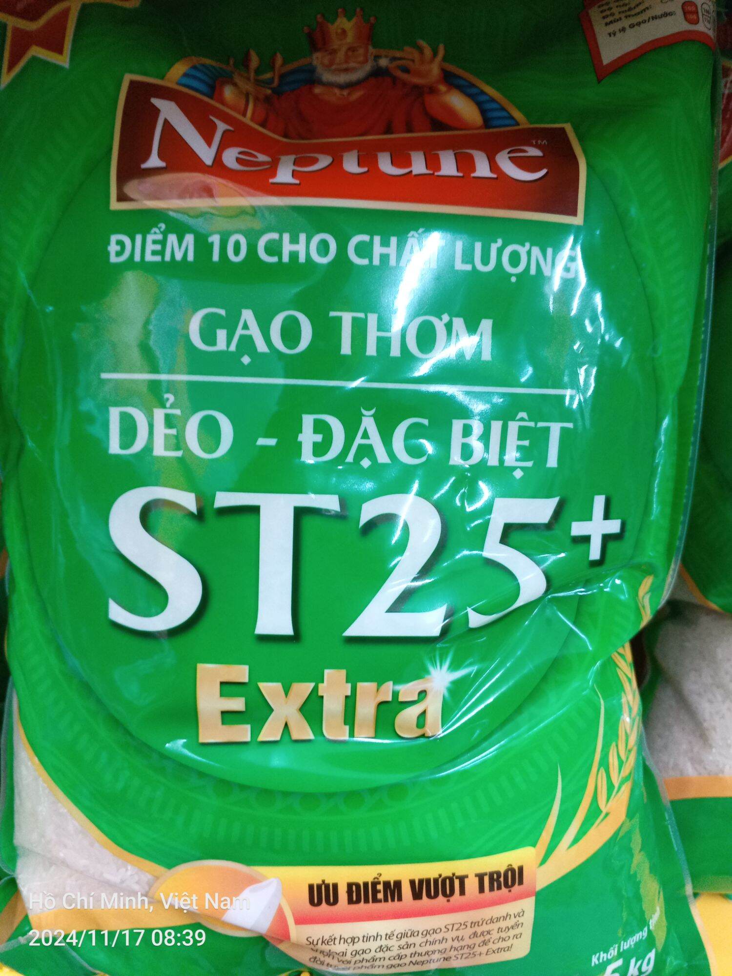 gạo thơm Neptune st25 extra túi 5kg