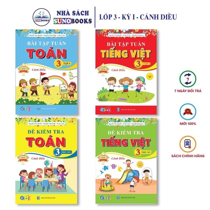 Sách - Combo Bài Tập Tuần và Đề Kiểm Tra Toán và Tiếng Việt lớp 3