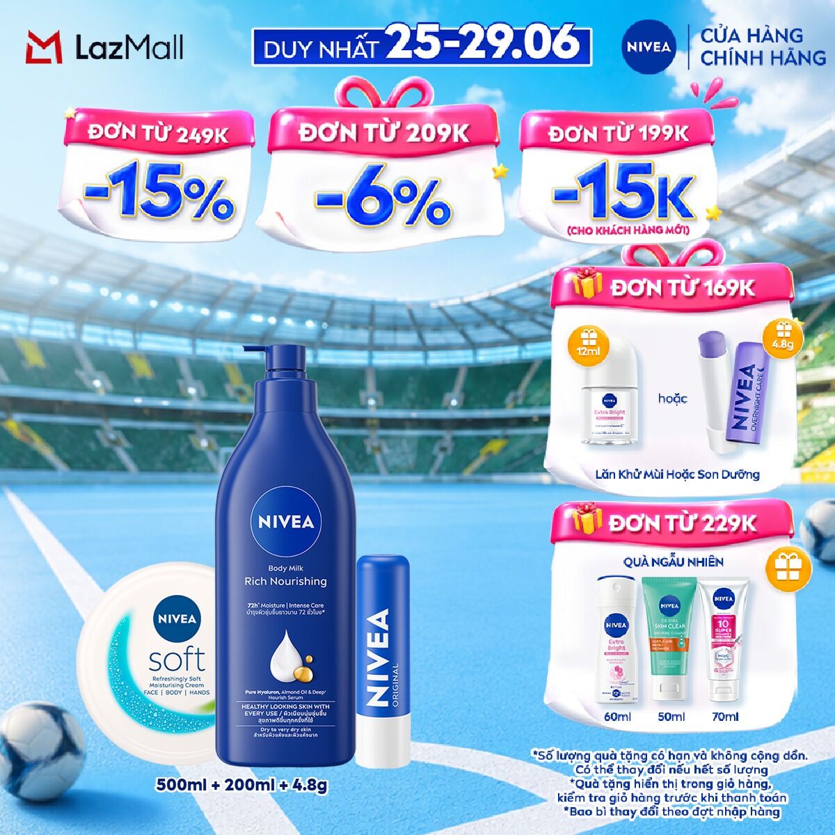 Sữa Dưỡng Thể NIVEA Dưỡng Ẩm Chuyên Sâu | Vitamin E (550 ml) + Kem Dưỡng Mềm Da NIVEA Soft (50 ml / 200 ml) + Son dưỡng ẩm chuyên sâu Nivea Original Care (4.8g) - 85061