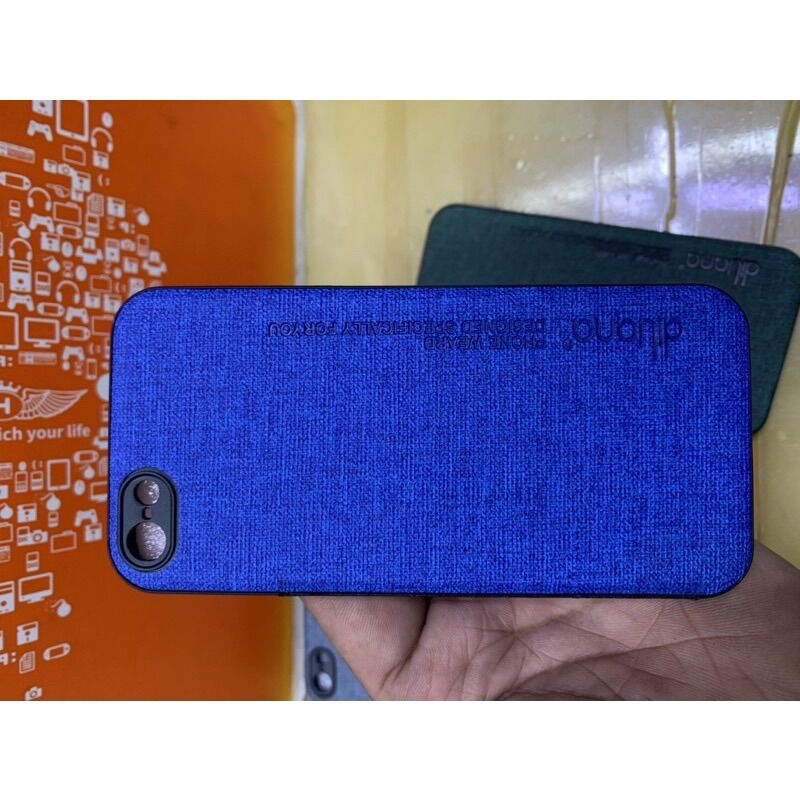 Ốp lưng IPhone 5G/5S dẻo kiểu vải bố thời trang