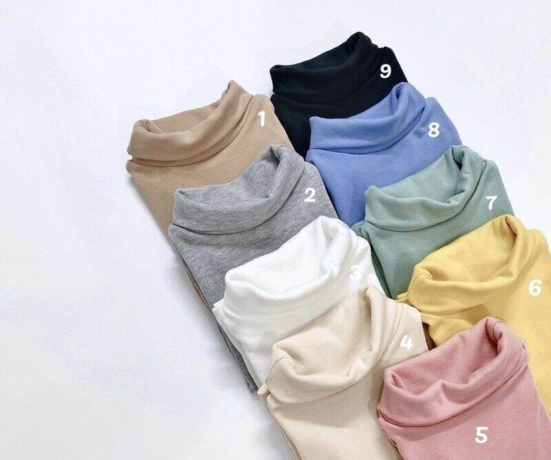 ÁO COTTON LEN CỔ LỌ SIÊU DÀY DẶN CHO BÉ