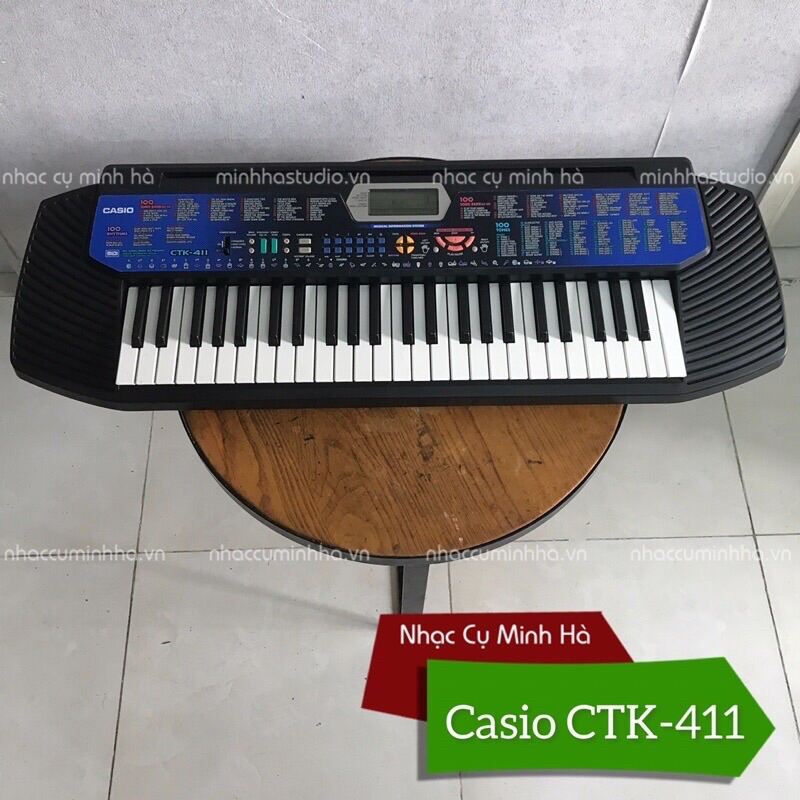 Đàn Organ Casio CTK-411 chính hãng, 100 âm sắc, 100 điệu rất hay
