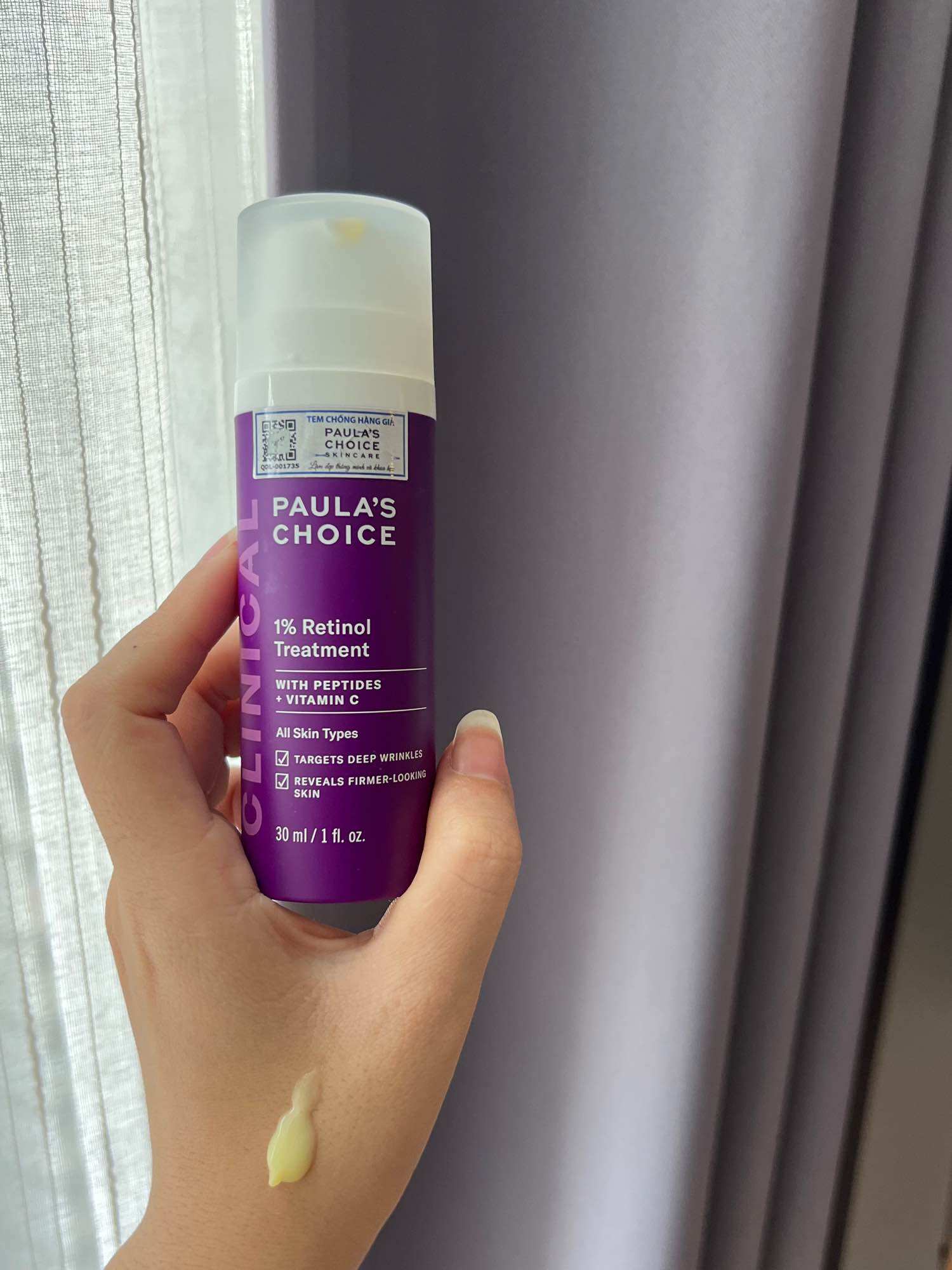 Luusuebeauty pass Tinh chất làm mờ nám và nếp nhăn Paula’s Choice Clinical 1% Retinol Treatment 30ml NEW