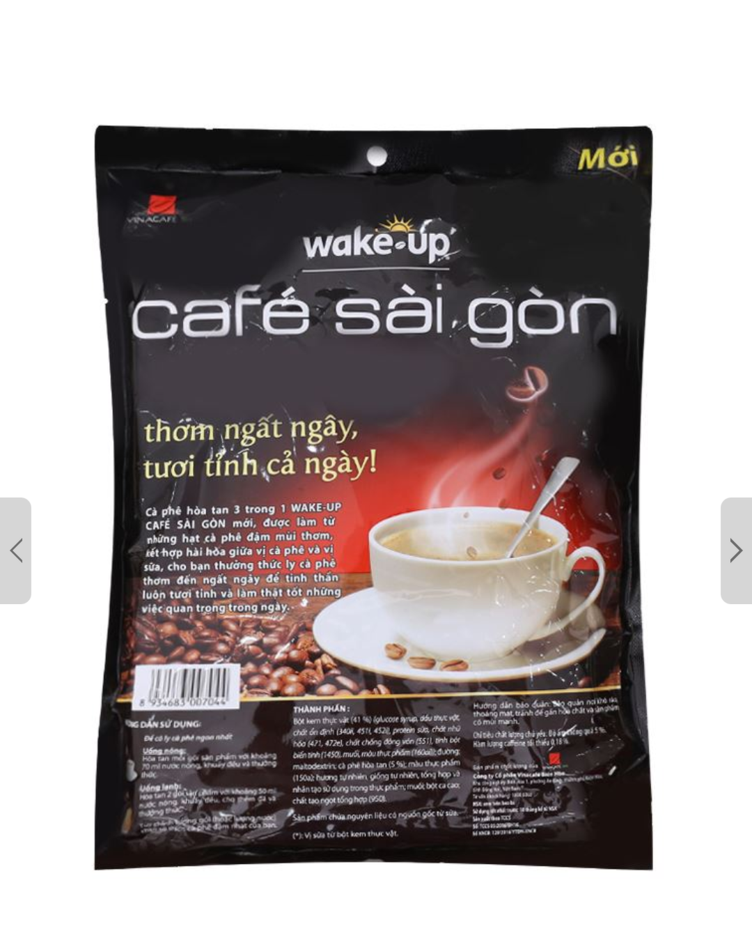 Cà Phê Wake Up Sài Gòn (24gói x 19gam) DATE MỚI