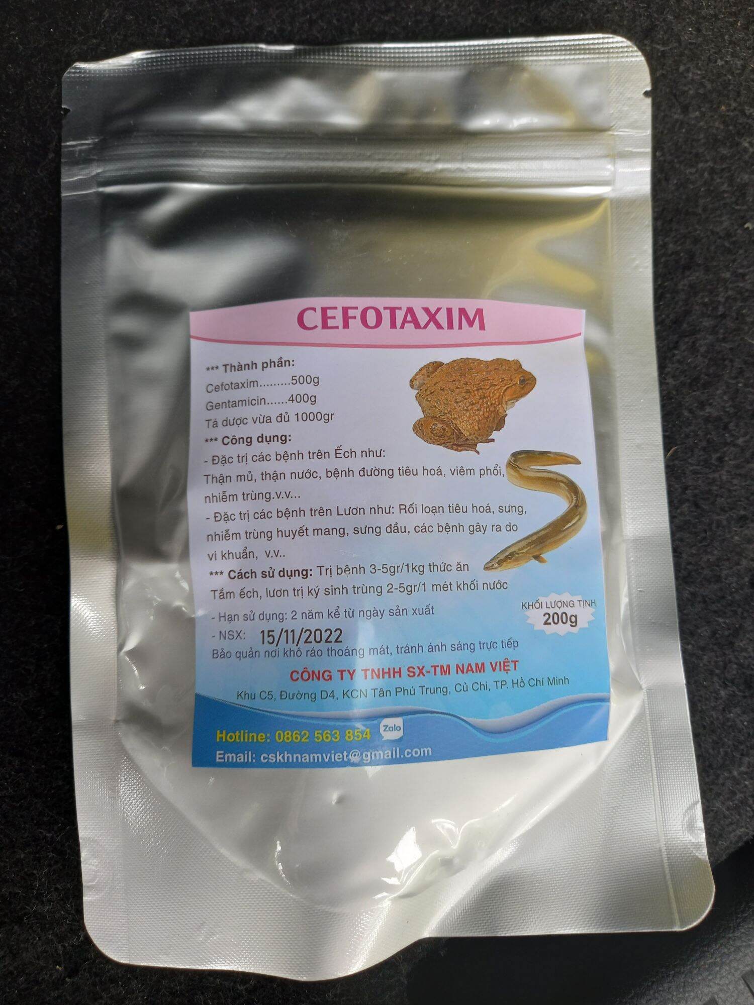 Cefotaxim chuyên cho ếch lươn