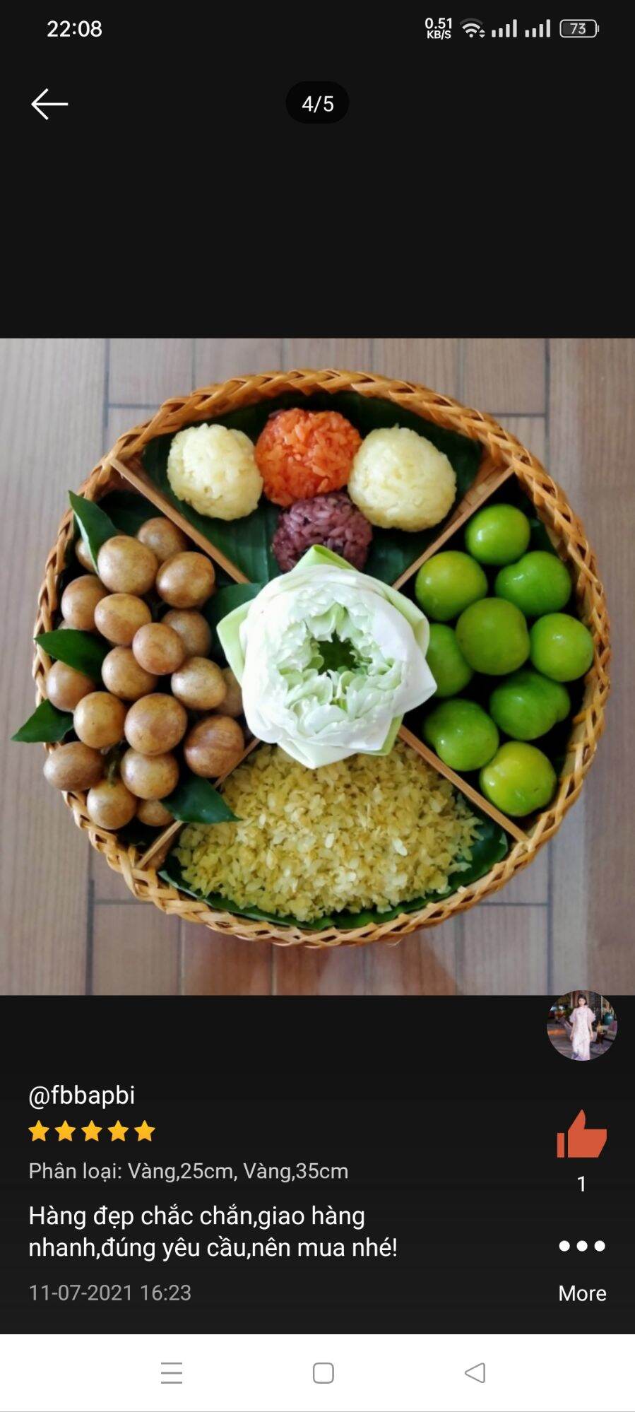 Mẹt đựng đồ lễ cao cấp có chia ngăn