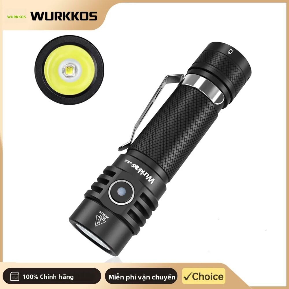 Wurkkos WK03 Đèn Pin LED 18650 Đèn Pin 1800LM ATR Luminus SST40 Sạc USB C Đèn IP68 Chống Thấm Nước C