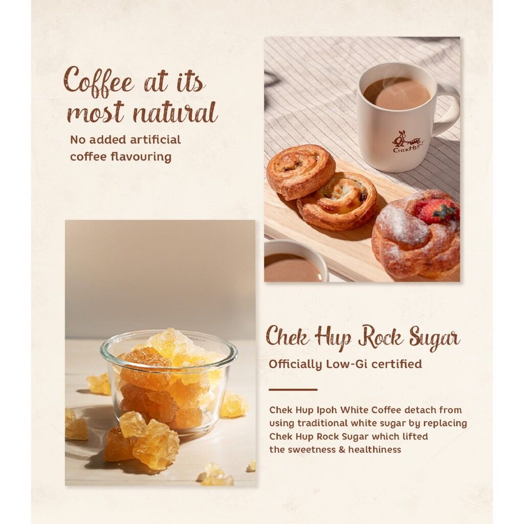 Cà Phê Trắng Chek Hup White Coffee 3 in 1 Extra Rich - Đậm Cà Phê
